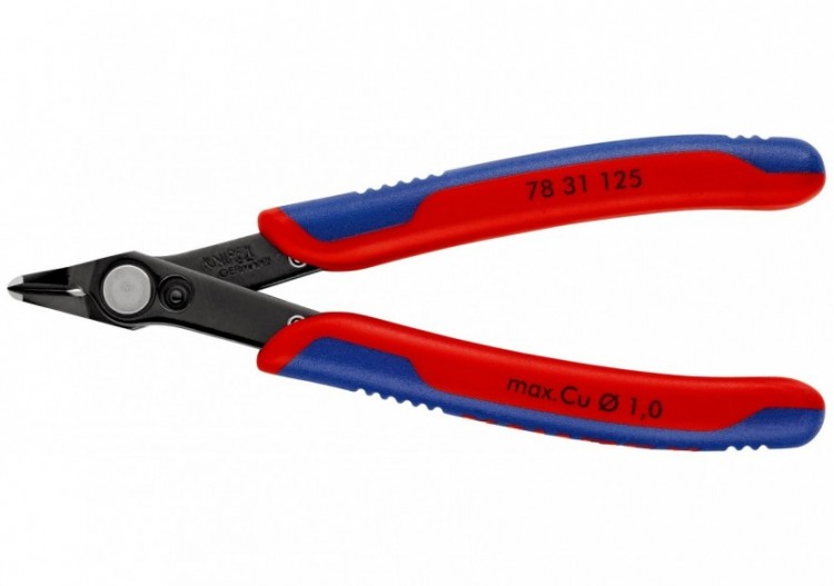 Pince coupante de précision Super Knips® 125mm Tête étroite Ressort Bi-matière - Knipex - 7831125