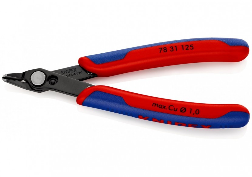 Pince coupante de précision Super Knips® 125mm Tête étroite Ressort Bi-matière - Knipex - 7831125
