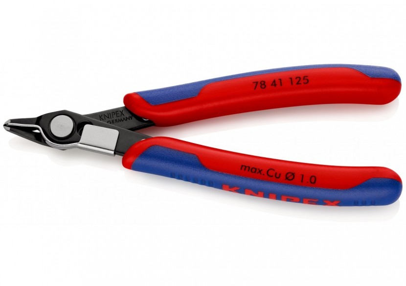 Pince coupante de précision Super Knips® 125mm Tête étroite Serre fils Bi-mat. - Knipex - 7841125