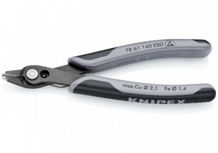 Pince coupante électronique Super Knips® XL 140mm - Gainage bi-matière ESD - Knipex - 7861140ESD