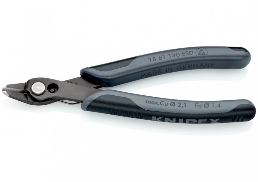 Pince coupante électronique Super Knips® XL 140mm - Gainage bi-matière ESD - Knipex - 7861140ESD