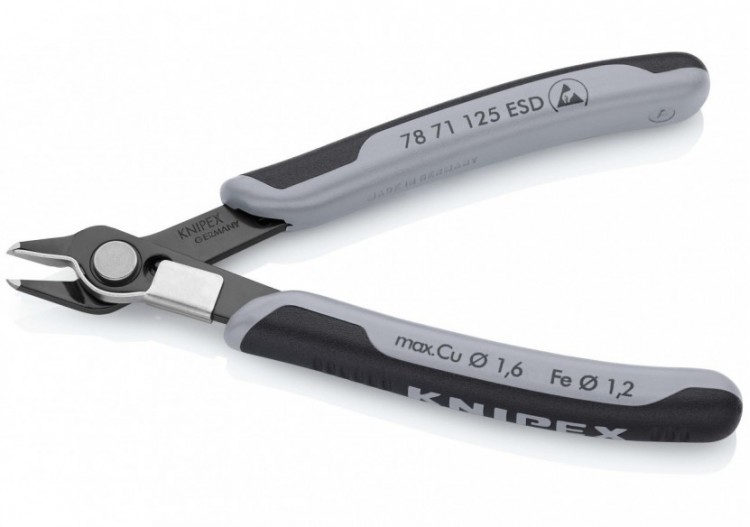 Pince coupante de précision Super Knips® 125mm Ressort - Bi-matière - ESD - Knipex - 7871125ESD 2