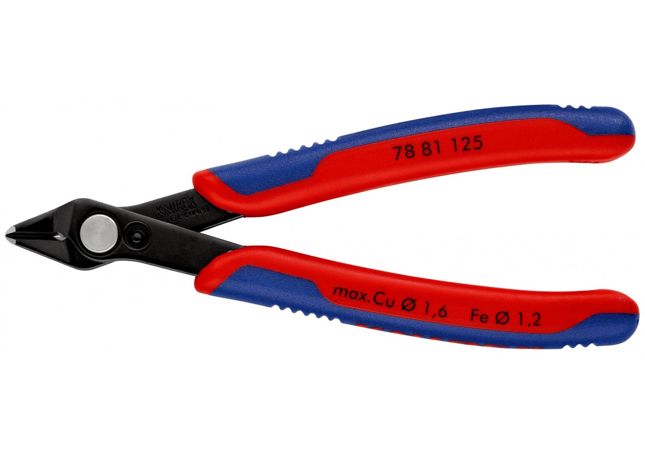 Pince coupante Super Knips® avec petit biseau 125mm - Ressort - Bi-matière - Knipex - 7881125