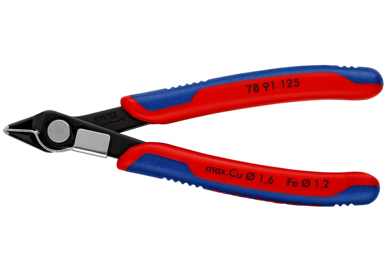 Pince coupante Super Knips® petit biseau 125mm Ressort - Serre-fils - Bi-matière - Knipex - 7891125