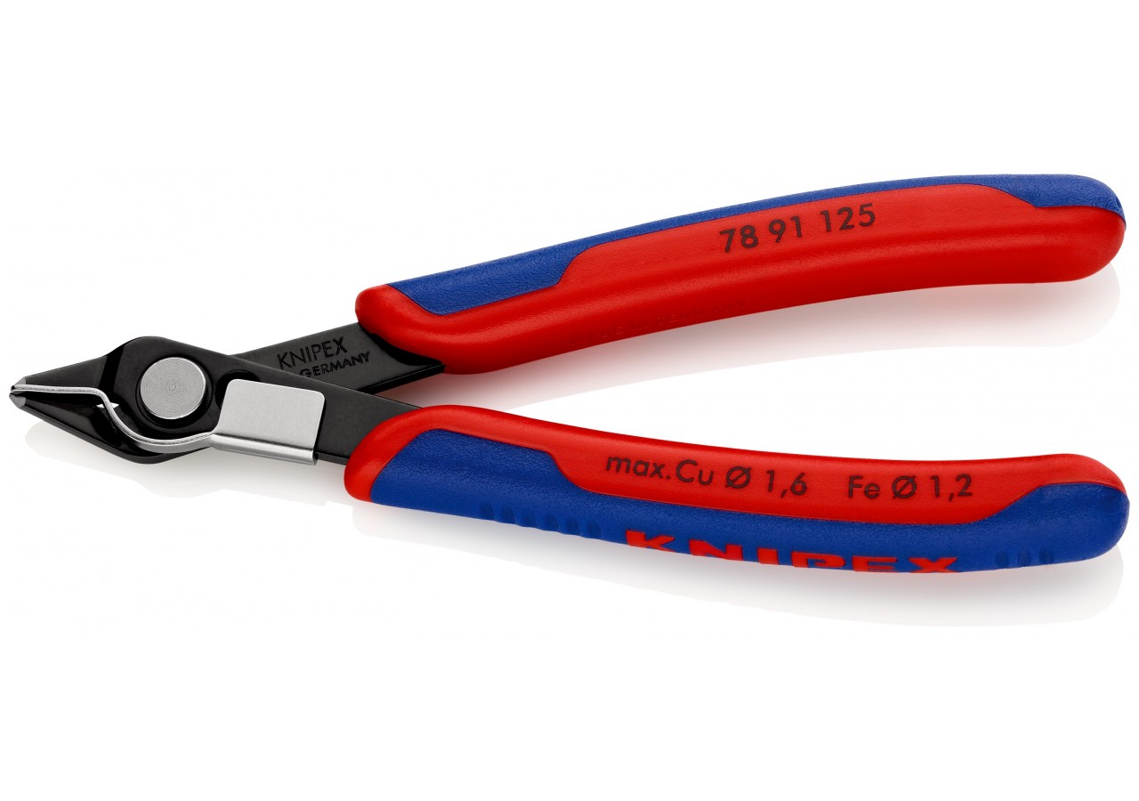 Pince coupante Super Knips® petit biseau 125mm Ressort - Serre-fils - Bi-matière - Knipex - 7891125