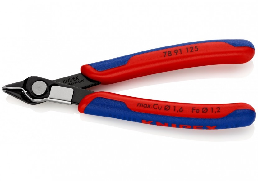 Pince coupante Super Knips® petit biseau 125mm Ressort - Serre-fils - Bi-matière - Knipex - 7891125