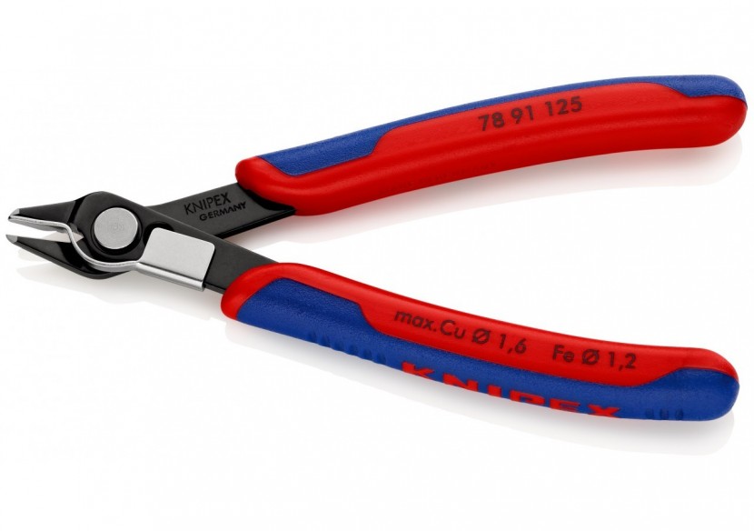 Pince coupante Super Knips® petit biseau 125mm Ressort - Serre-fils - Bi-matière - Knipex - 7891125