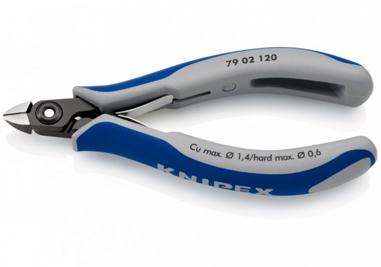 Pince coupante de précision petit biseau 120mm- Ressort - Bi-matière - Knipex - 7902120 2