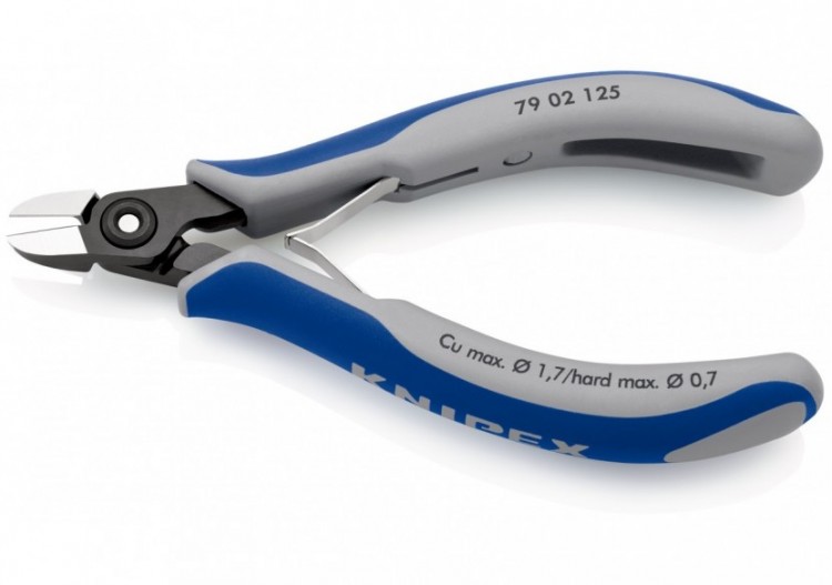 Pince coupante de précision petit biseau 125mm - Ressort - Bi-matière - Knipex - 7902125 2