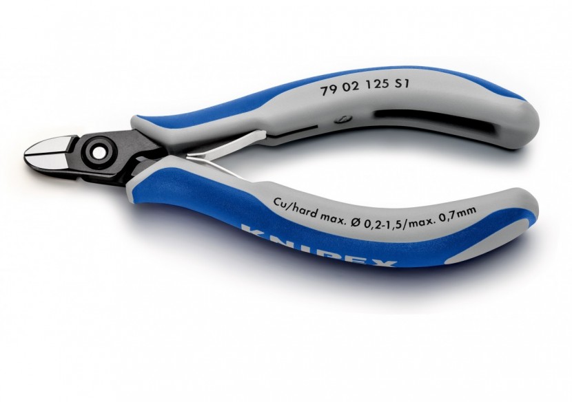 Pince coupante de coté de précision avec arêtes arrondies - 125mm - Bi-matière - Knipex - 7902125S1
