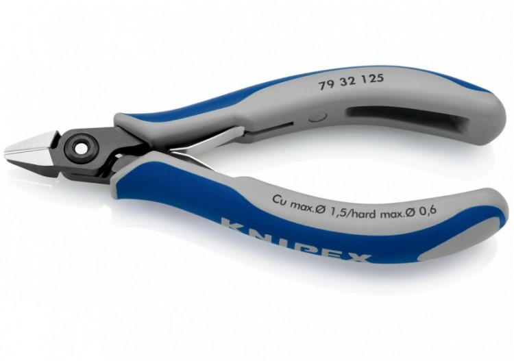 Pince coupante tête pointue petit biseau 125mm - Ressort - Gainage bi-matière - Knipex - 7932125 2