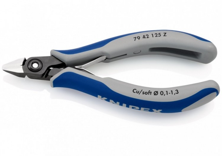 Pince coupante tête pointue coupe à ras 125mm - Ressort - Bi-matière - Knipex - 7942125Z 2