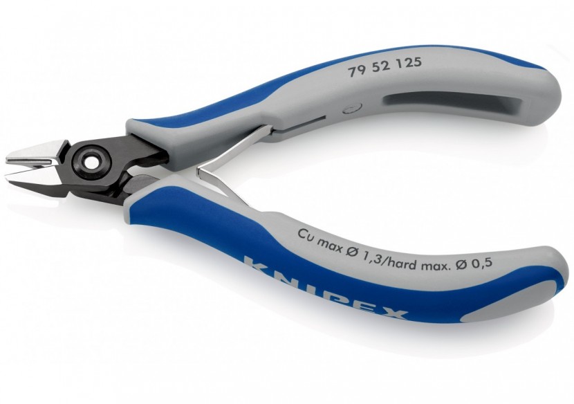 Pince coupante tête pointue petit biseau 125mm Ressort Bi-matière Serre-fils - Knipex - 7952125