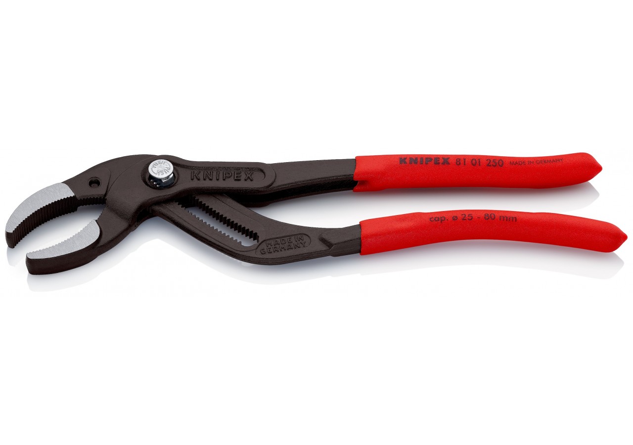 Pince pour siphons et connecteurs 250mm - Gainage PVC - Ouverture 80 mm - Knipex - 8101250