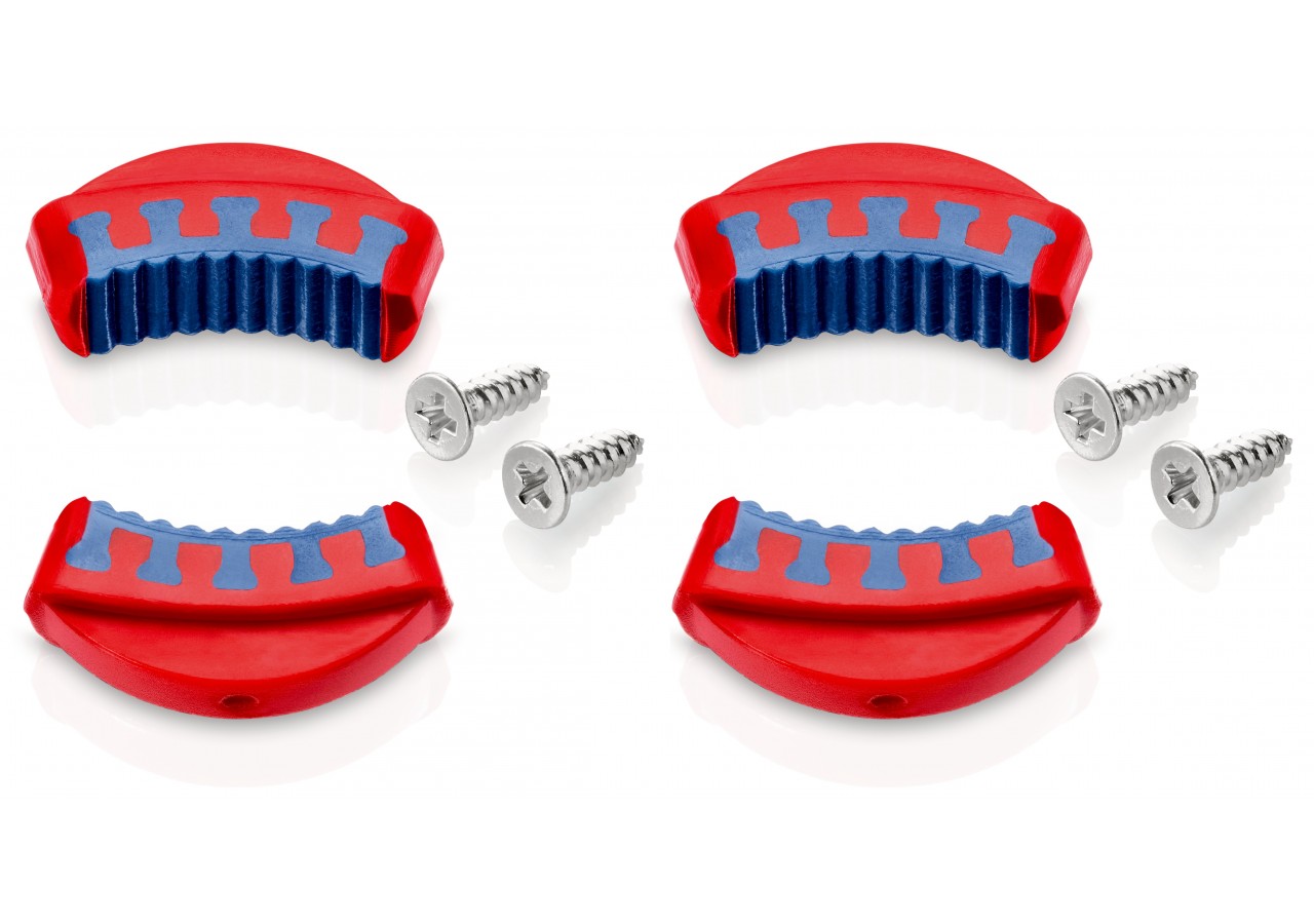 Lot de 4 mâchoires de rechange pour pinces 81 1X 250 Bleu et rouge bi-composant - Knipex - 8119250V02