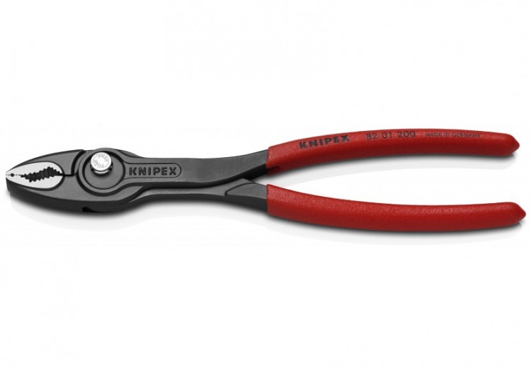 Pince multiprise frontale et latérale Twingrip 200mm - Gainage PVC - Tête polie - Knipex - 8201200