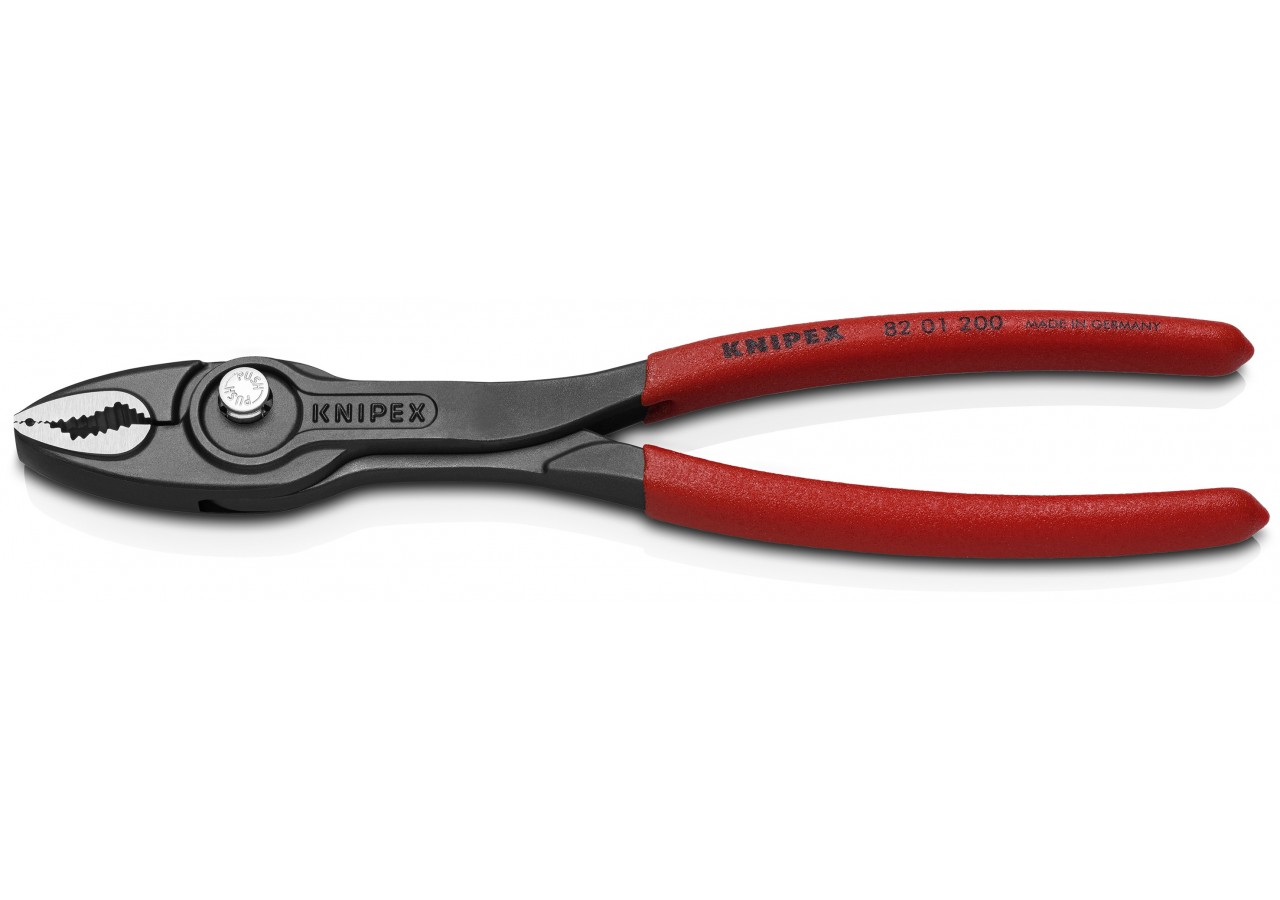 Pince multiprise frontale et latérale Twingrip 200mm - Gainage PVC - Tête polie - Knipex - 8201200