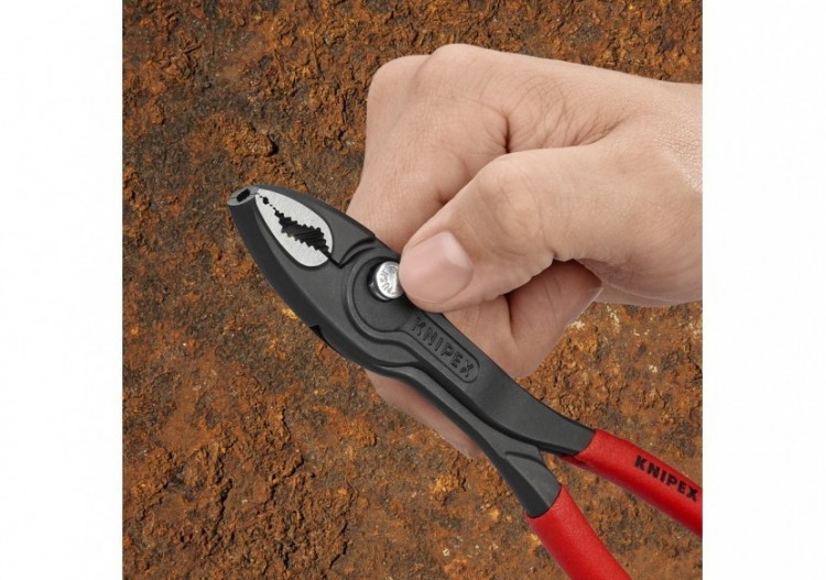 Pince multiprise frontale et latérale Twingrip 200mm - Gainage PVC - Tête polie - Knipex - 8201200 2