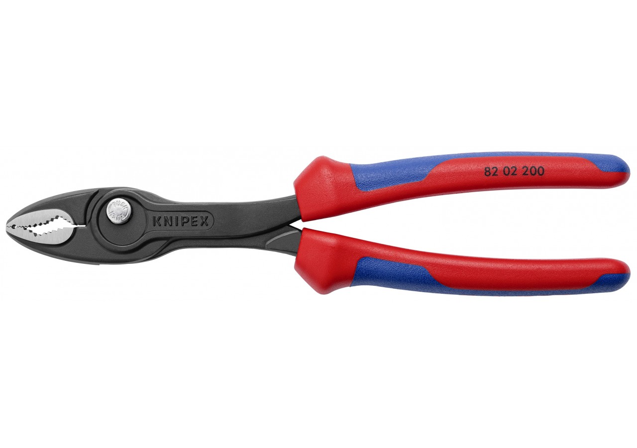 Pince multiprise frontale Twingrip 200mm - Gainage Bi-matière - Tête polie - Knipex - 8202200