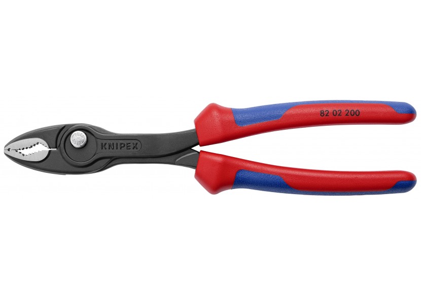 Pince multiprise frontale Twingrip 200mm - Gainage Bi-matière - Tête polie - Knipex - 8202200