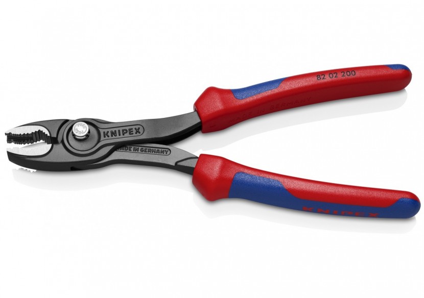 Pince multiprise frontale Twingrip 200mm - Gainage Bi-matière - Tête polie - Knipex - 8202200