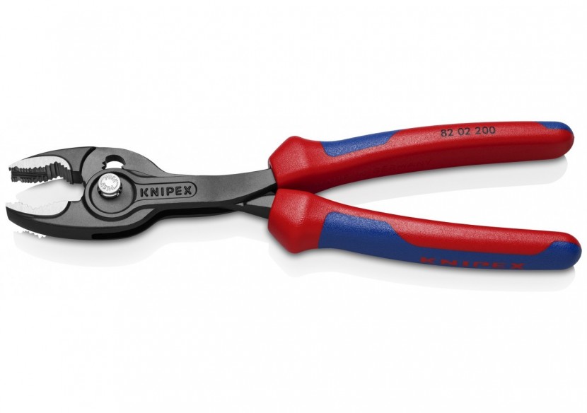 Pince multiprise frontale Twingrip 200mm - Gainage Bi-matière - Tête polie - Knipex - 8202200