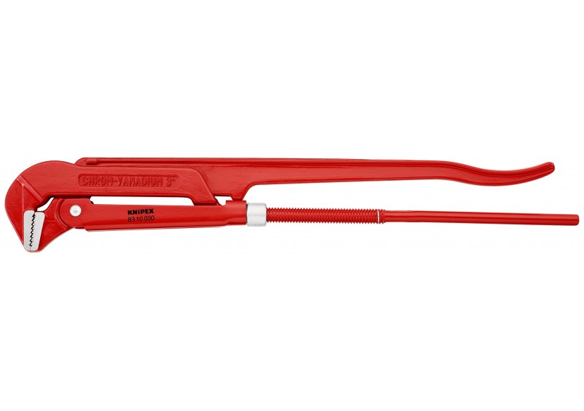 Clé serre-tubes 650mm avec mâchoires coudées à 90° - Ouverture: 10 à 105mm - Knipex - 8310030
