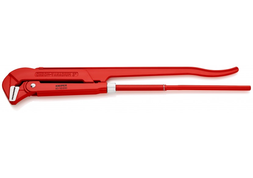 Clé serre-tubes 650mm avec mâchoires coudées à 90° - Ouverture: 10 à 105mm - Knipex - 8310030