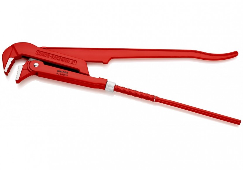 Clé serre-tubes 650mm avec mâchoires coudées à 90° - Ouverture: 10 à 105mm - Knipex - 8310030