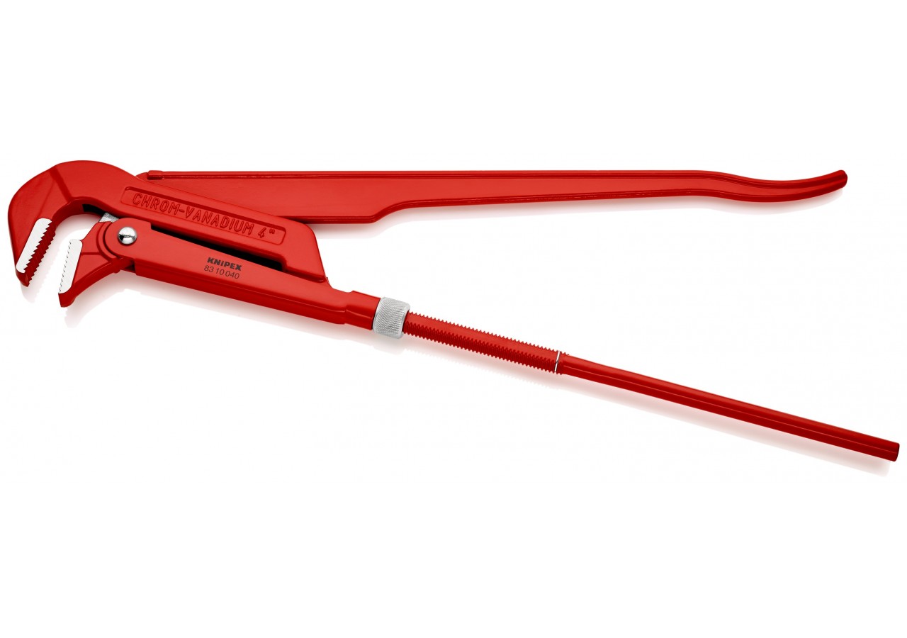 Clé serre-tubes 750mm avec mâchoires coudées à 90° - Ouverture: 10 à 130mm - Knipex - 8310040