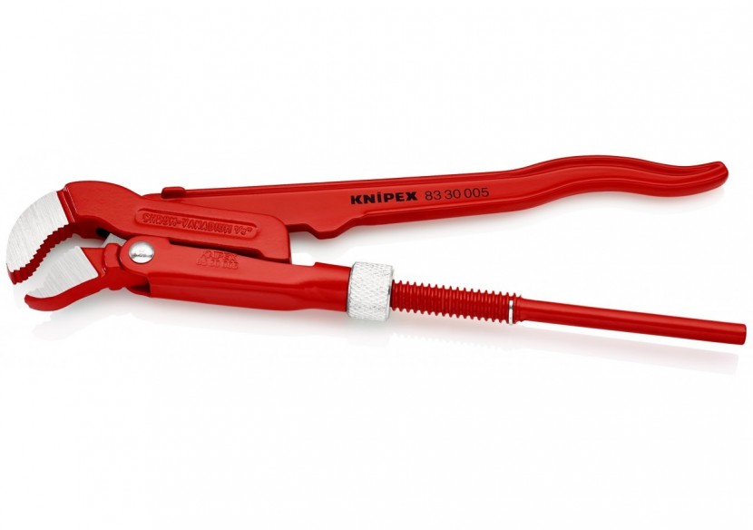 Clé serre-tubes 245mm à mâchoires coudées en "S" - Ouverture: 35mm - Knipex - 8330005