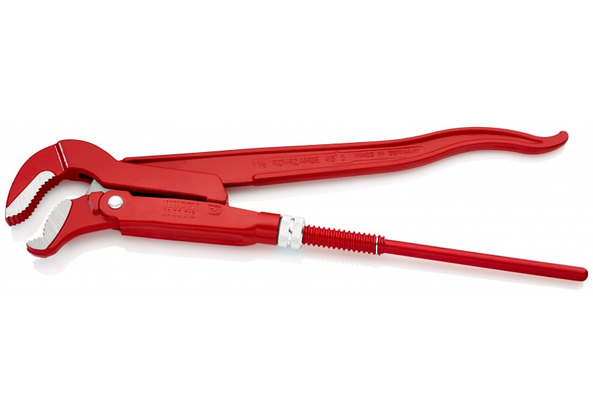 Clé serre-tubes 420mm à mâchoires coudées en "S" - Ouverture: 60mm - Knipex - 8330015