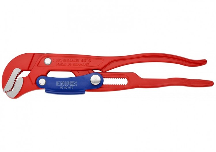 Clé serre-tubes 330mm à mâchoires en "S" - Réglage par bouton - Ouverture: 42mm - Knipex - 8360010