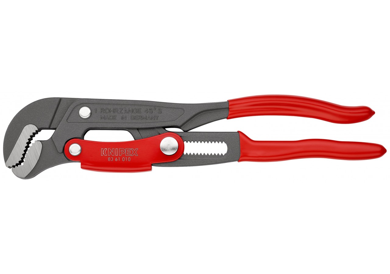 Clé serre-tubes en "S" 330mm - Gainée PVC - Réglage par bouton - Ouverture: 42mm - Knipex - 8361010