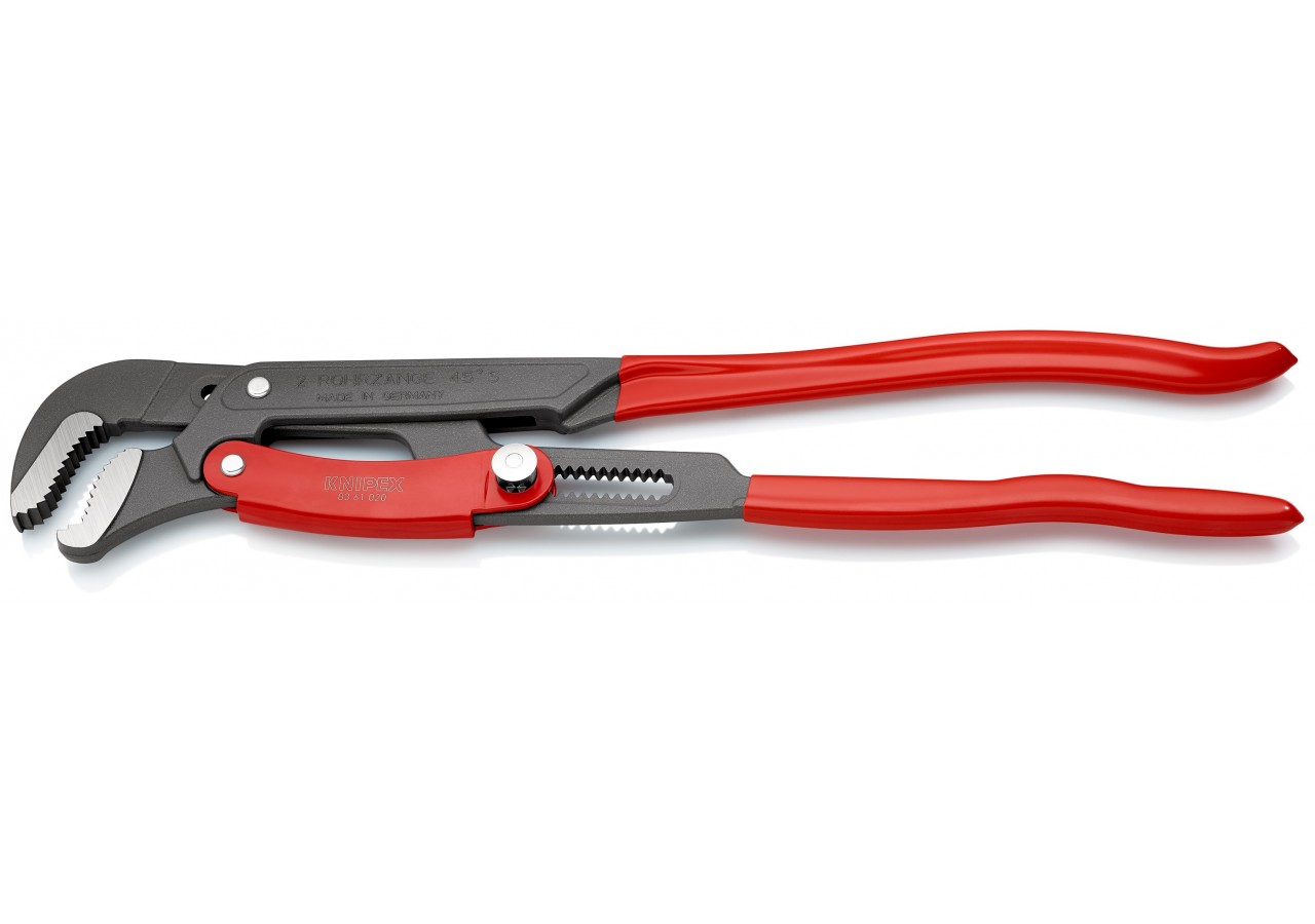 Clé serre-tubes en "S" 560mm - Gainée PVC - Réglage par bouton - Ouverture: 70mm - Knipex - 8361020