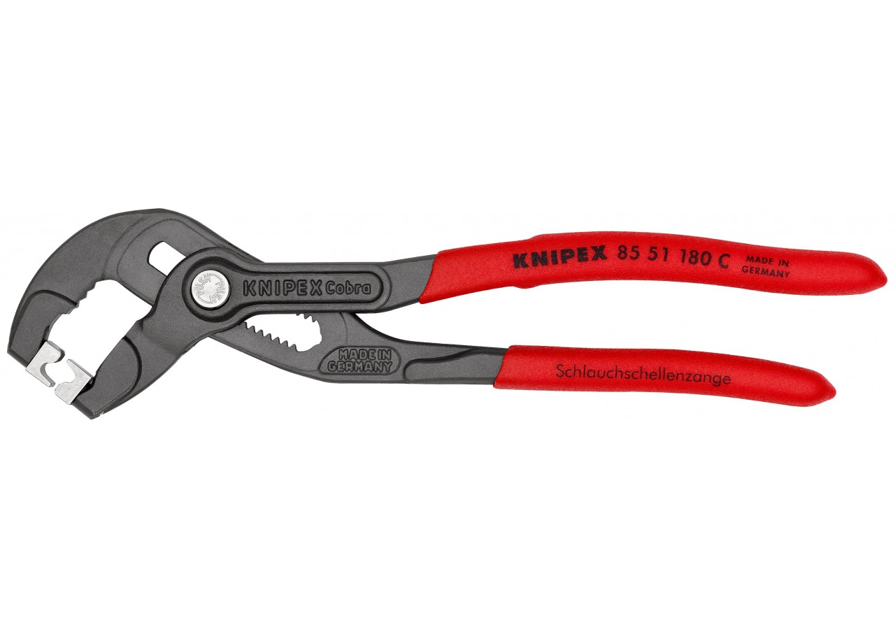 Pince à colliers "Click" 180mm - Gainage PVC antidérapant - Knipex - 8551180C