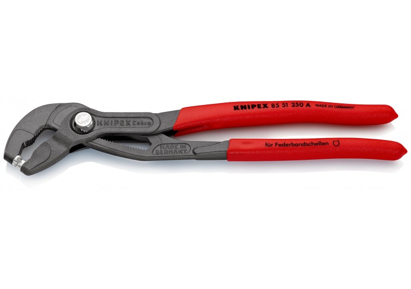 Pince à colliers autoserrants 250mm - Gainage PVC antidérapant - Ouverture 70mm - Knipex - 8551250A