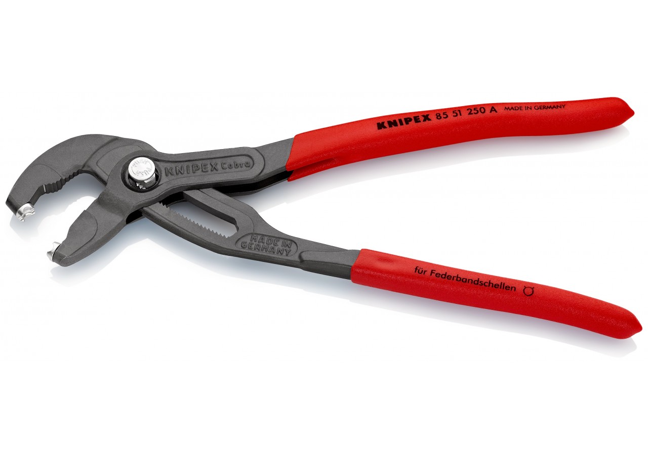 Pince à colliers autoserrants 250mm - Gainage PVC antidérapant - Ouverture 70mm - Knipex - 8551250A