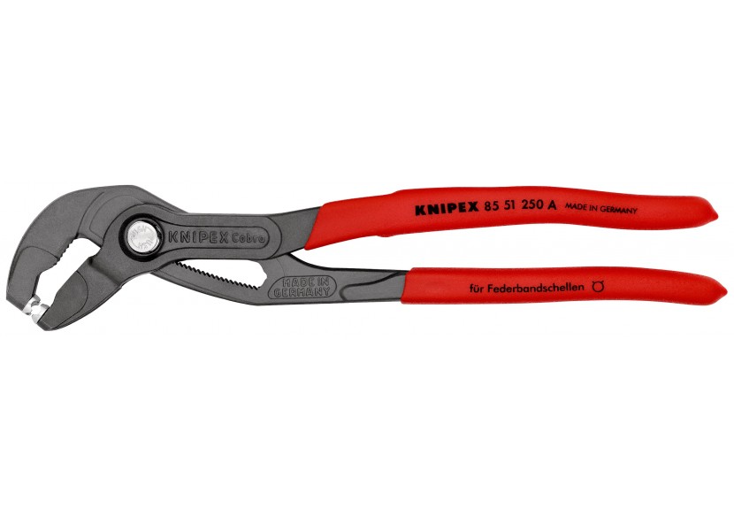 Pince à colliers autoserrants 250mm - Gainage PVC antidérapant - Ouverture 70mm - Knipex - 8551250A