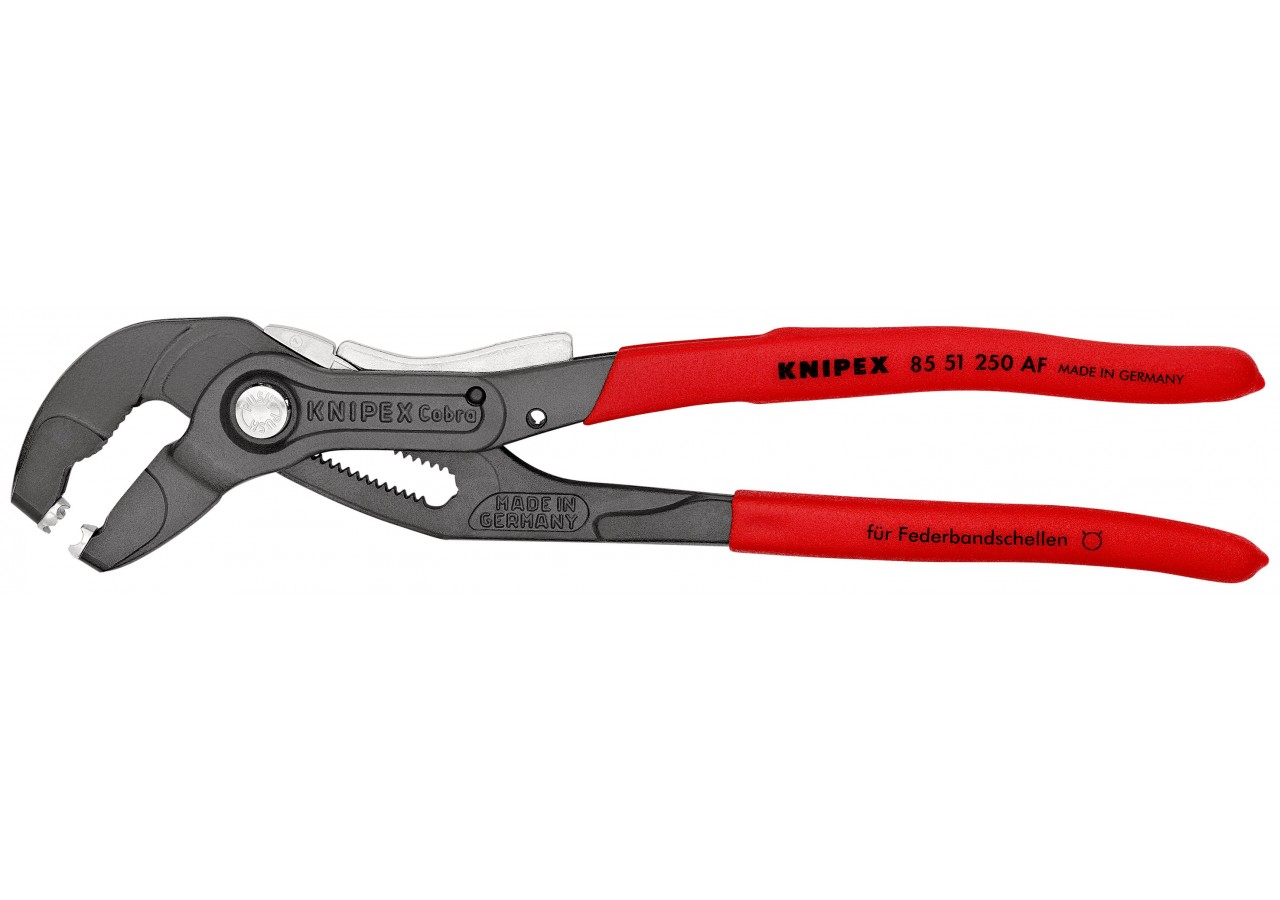 Pince à colliers autoserrants à cran d'arrêt 250mm - Gainage PVC antidérapant - Knipex - 8551250AF