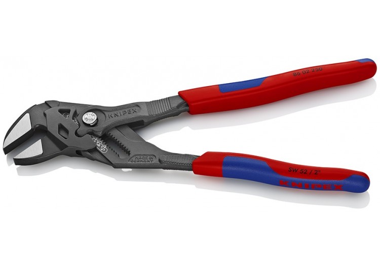 Pince-clé atramentisée noire 250mm - Bi-matière - Ouverture 52mm ou 2" - Knipex - 8602250 2