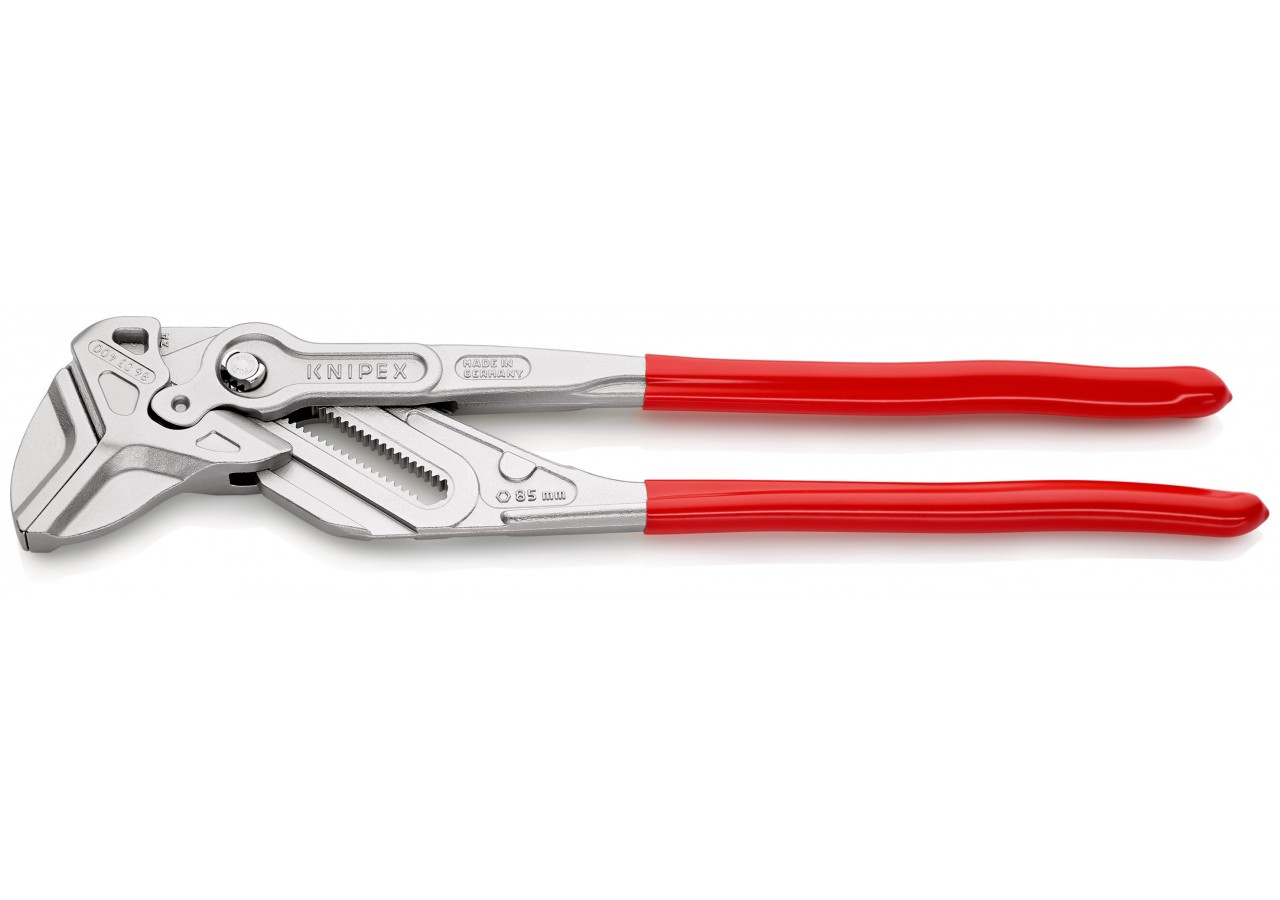 Pince-clé 400mm - Gainage PVC - Chromée - Ouverture 85mm - Knipex - 8603400