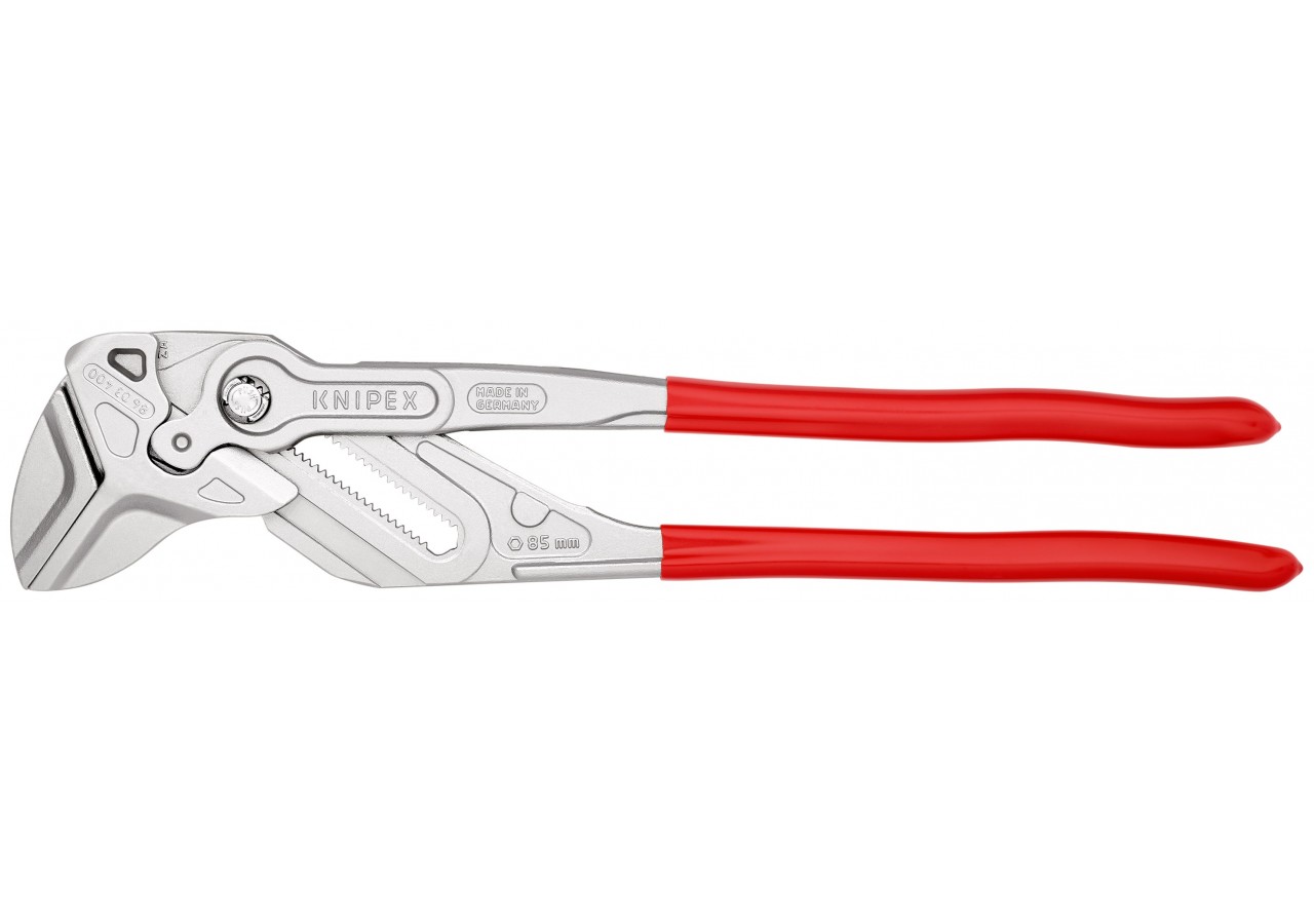Pince-clé 400mm - Gainage PVC - Chromée - Ouverture 85mm - Knipex - 8603400