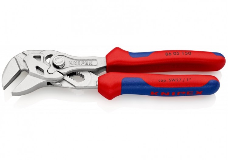 Pince-clé 150mm - Bi-matière - Chromée - Ouverture 27mm - Knipex - 8605150 2