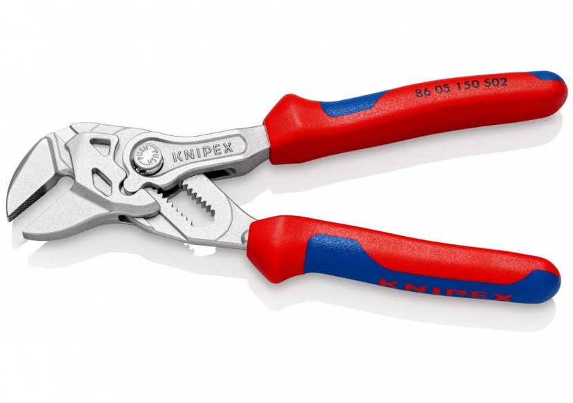 Pince-clé 150mm - Bi-matière - Chromée - Mâchoires striées - Ouverture 40mm - SC - Knipex - 8605150S02 Pince-clé 150mm - Bi-matière - Chromée - Mâchoires striées - Ouverture 40mm - SC - Knipex - 8605150S02