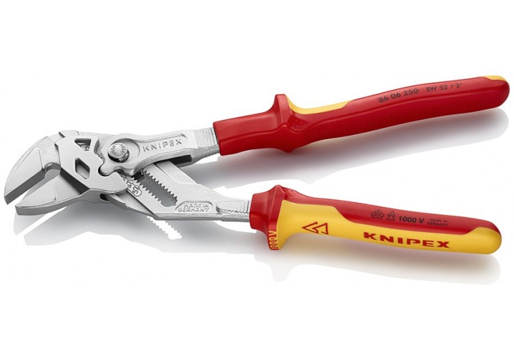 Pince-clé 250mm - Gainage bi-matière - Chromée - Isolée 1000V - Knipex - 8606250 2