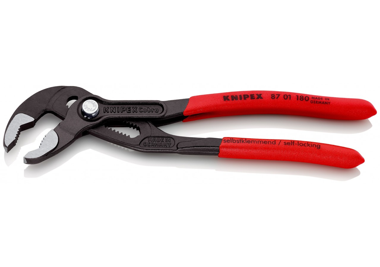 Pince multiprise Cobra® 180mm - Gainage PVC - Ouverture 36mm - 18 positions - Knipex - 8701180