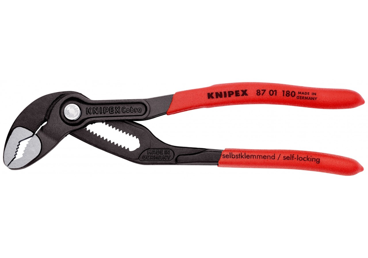 Pince multiprise Cobra® 180mm - Gainage PVC - Ouverture 36mm - 18 positions - Knipex - 8701180