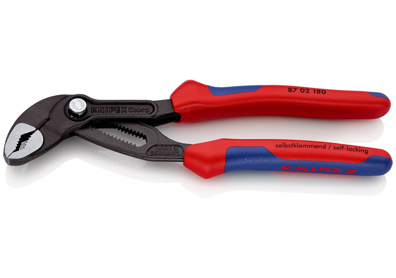 Pince multiprise Cobra® 180mm - Bi-matière - Ouverture 36mm - 18 positions - Knipex - 8702180