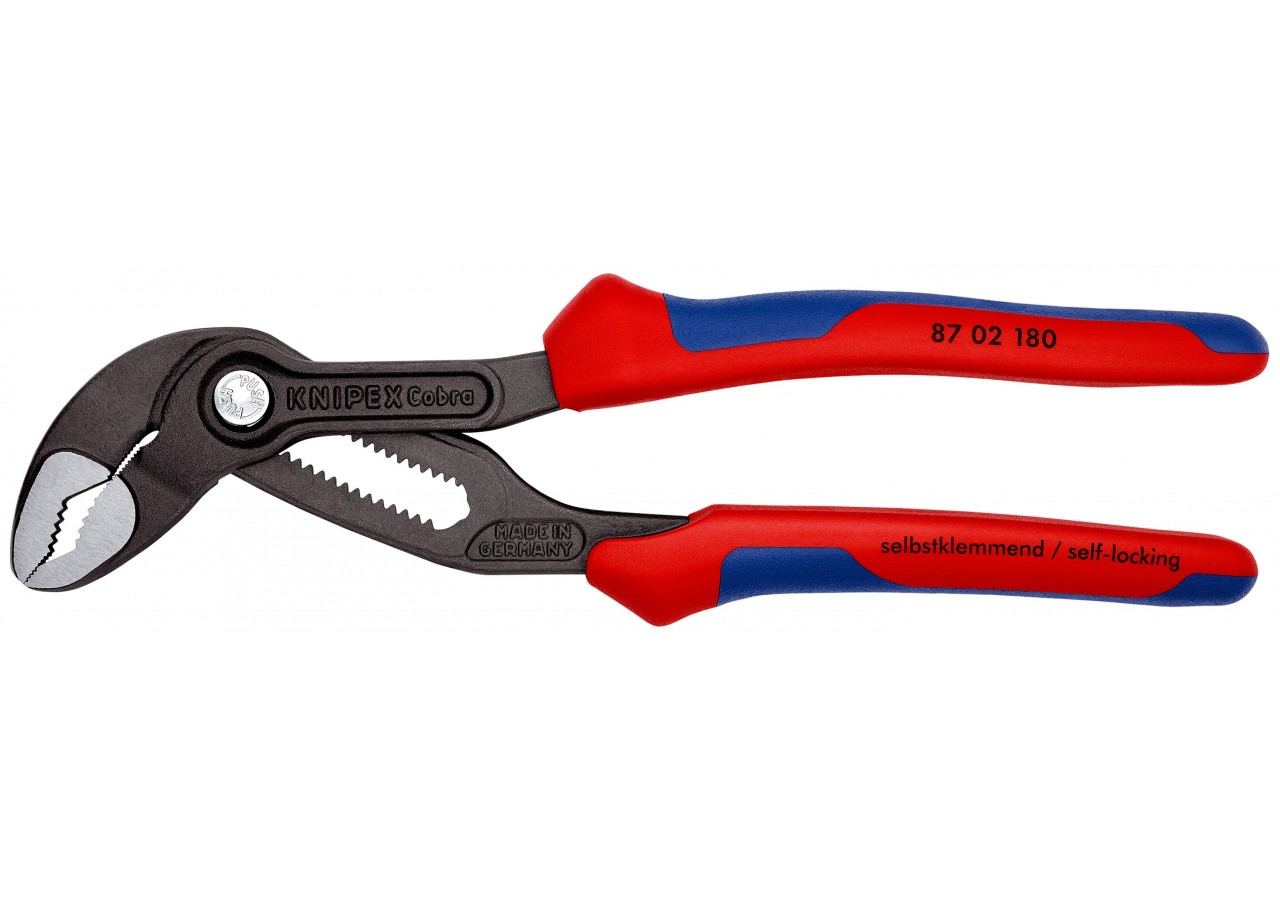 Pince multiprise Cobra® 180mm - Bi-matière - Ouverture 36mm - 18 positions - Knipex - 8702180
